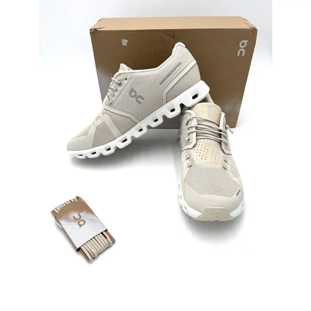 On Women's Cloud 5 Running Shoes - Pearl/White - Women's 10